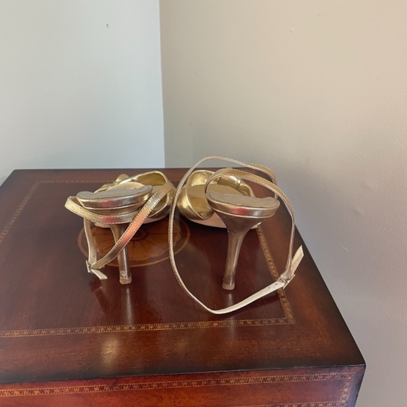 kate spade Shoes Kate Spade Gold Bow Strappy Sandal Poshmark